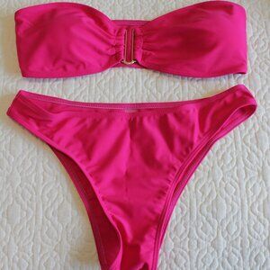 Hot Pink Bikini with cover up pants